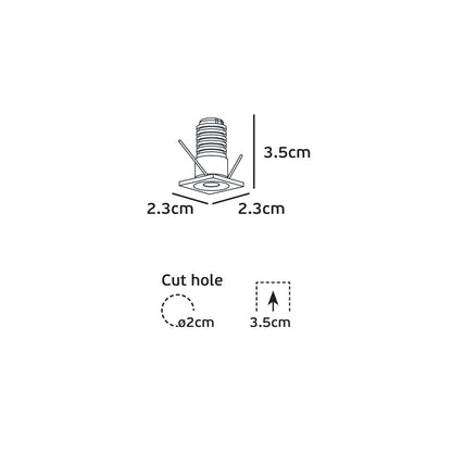 VK Light Smol LED zapustené miniatúrne svietidlo