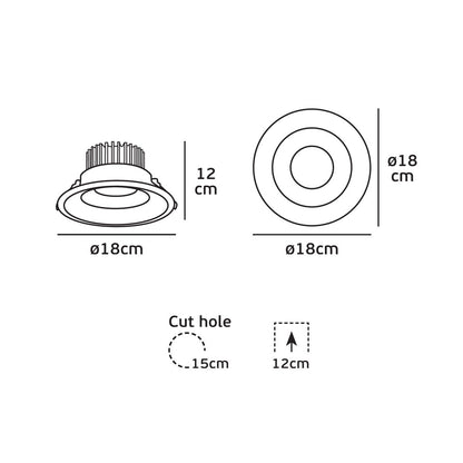 VK Light Uta LED zapustné svietidlo IP65