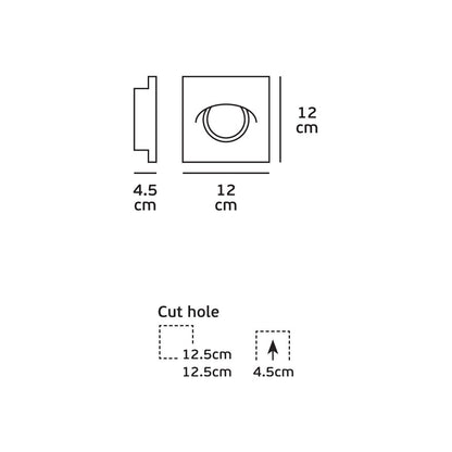 VK Light Downlight sadrové GU10 zapustené svietidlo okrúhle