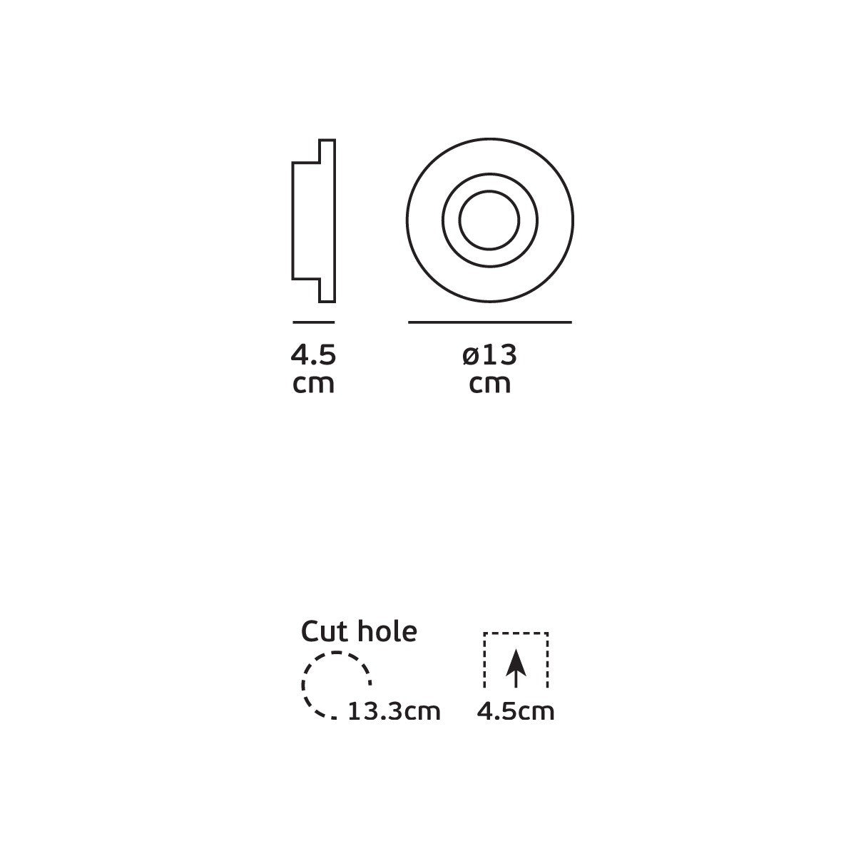VK Light Downlight sadrové GU10 zapustené svietidlo okrúhle