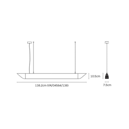 VK Light Mute Slim LED závesné akustické svietidlo