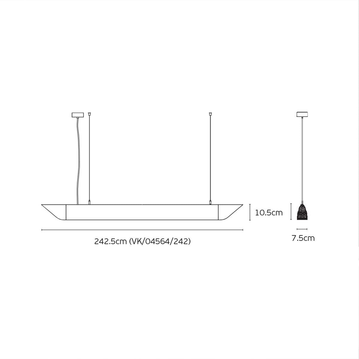VK Light Mute Slim LED závesné akustické svietidlo