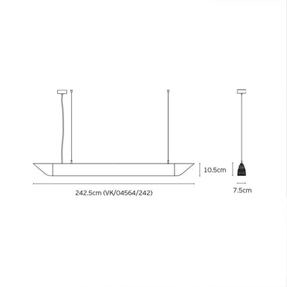 VK Light Mute Slim LED závesné akustické svietidlo