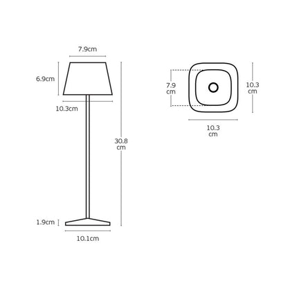 VK Light Opos LED stolová prenosná svietidlo IP65 hranatá