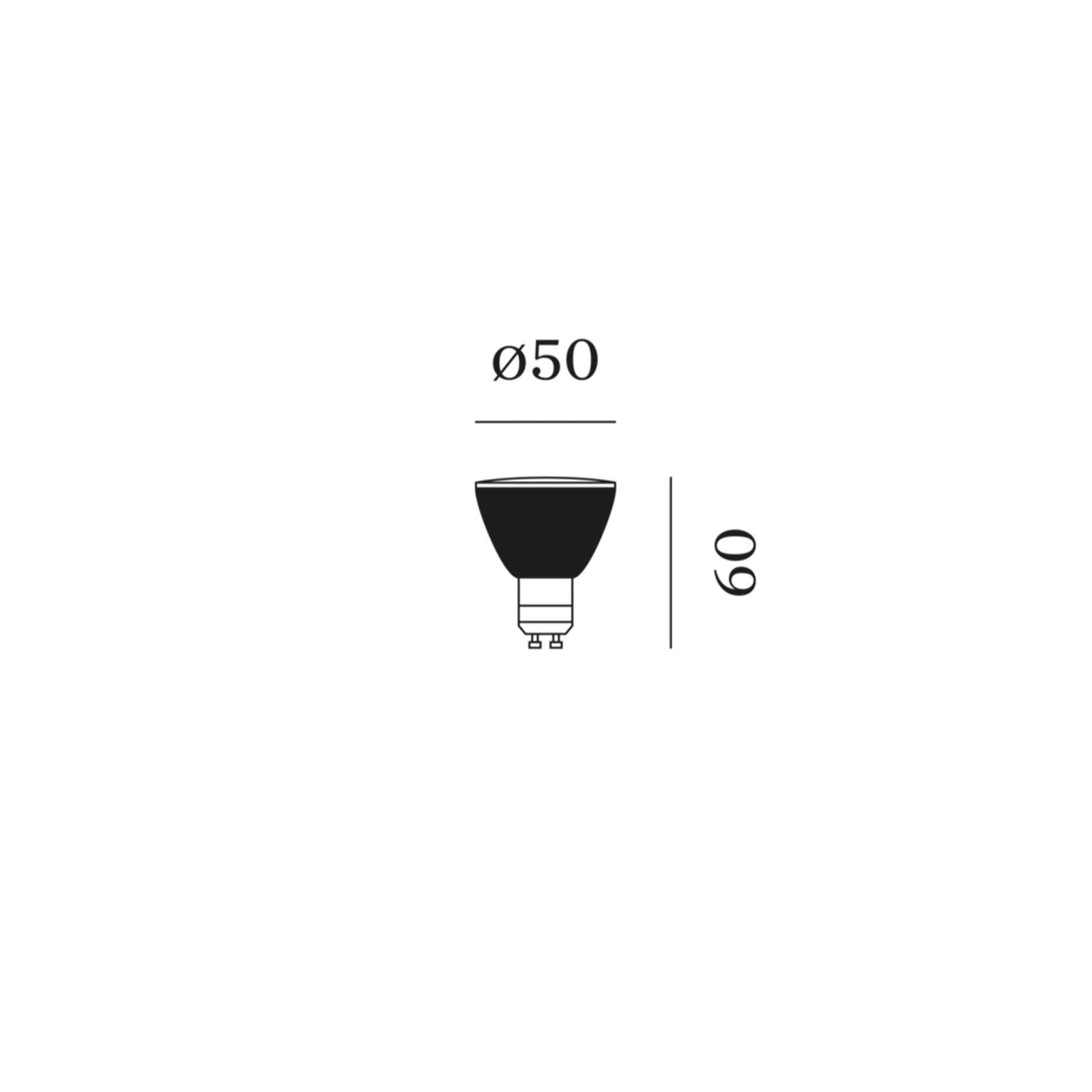 LED žárovka PAR16 GU10 2700K CRI>90 černá