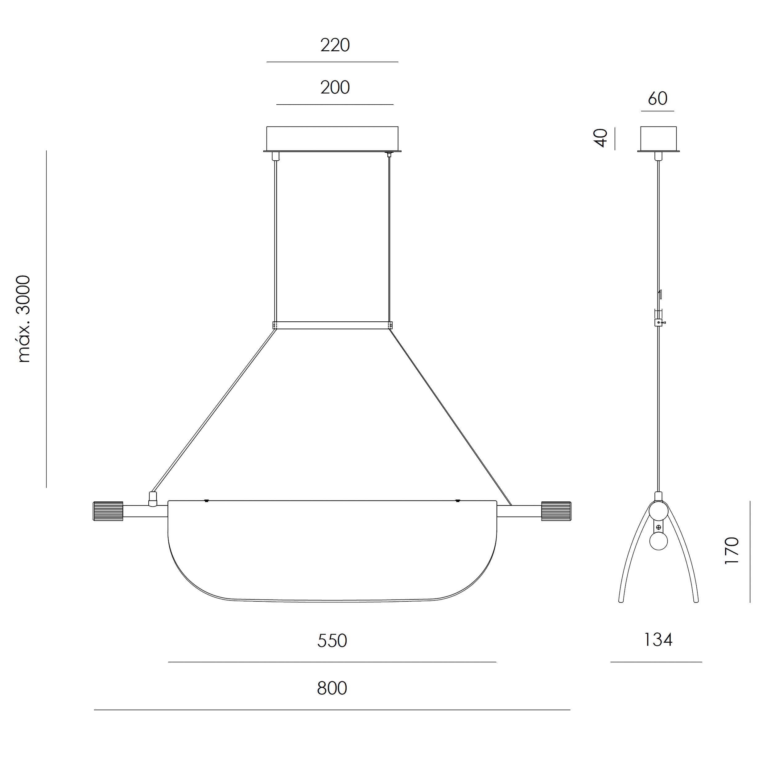 Aromas Lida Single LED závesné svietidlo