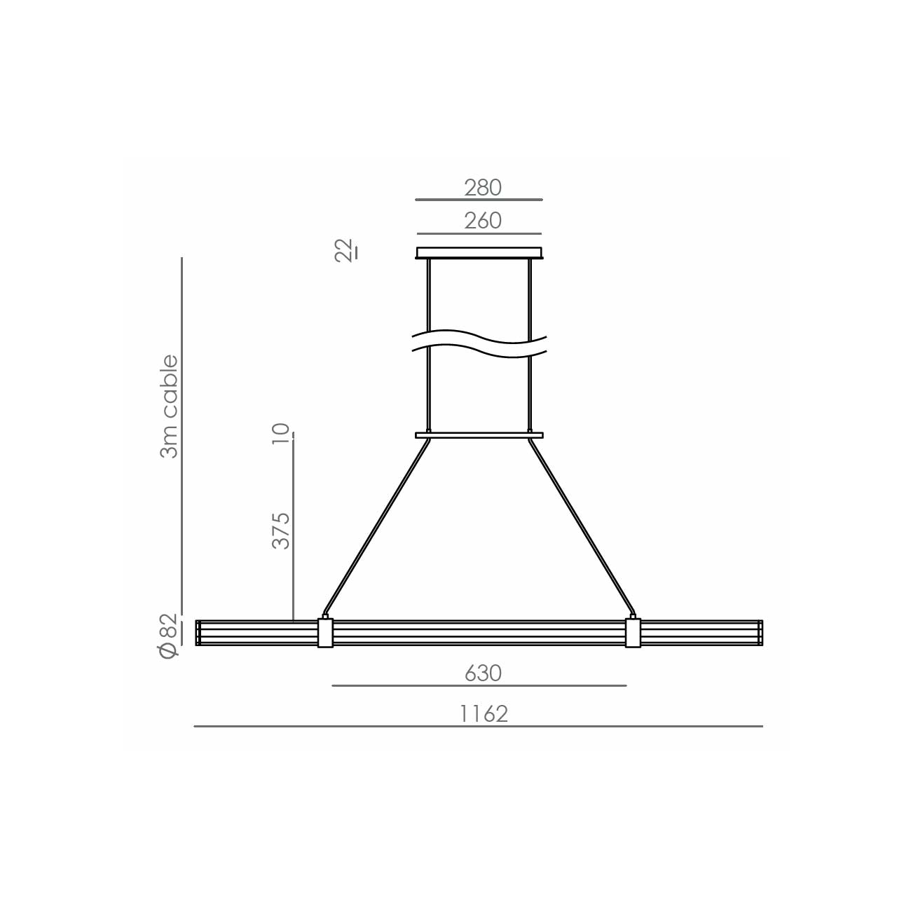 Aromas Niro LED závěsné svítidlo stmívatelné