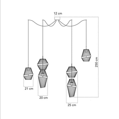 Faneurope Kiko S6 E27 závěsné svítidlo