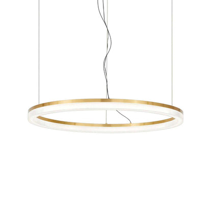 Ideal lux Crown LED kruhové závěsné svítidlo zlaté