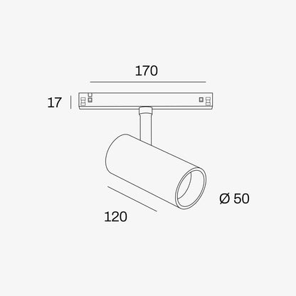 Internova Sottile LED svítidlo pro 48V lištu bílé