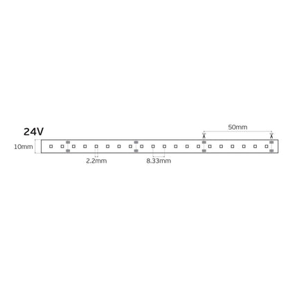LED pásik 24 V CRI90 IP20 2700 K (5 m)