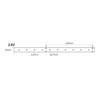 LED pásik 24 V CRI90 IP20 2700 K (5 m)