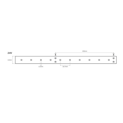 LED pásik 24 V CRI90 IP66 4000 K (5 m)