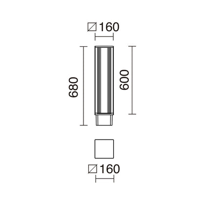 Cristher Aura LED sloupkové svítidlo corten