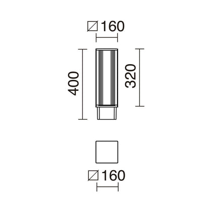 Cristher Aura LED sloupkové svítidlo černé