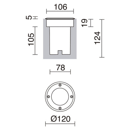 Dopo Bora round LED zápustné svítidlo