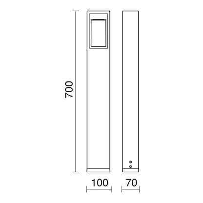 Cristher Dain LED sloupkové svítidlo šedé