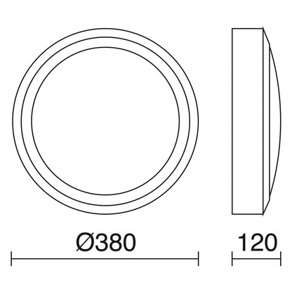 Cristher Daira LED přisazené svítidlo bez mřížky antracitové