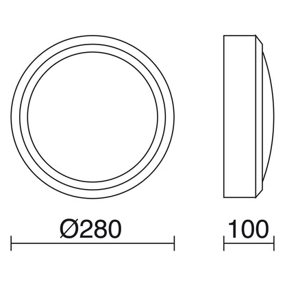 Cristher Daira LED přisazené svítidlo bez mřížky bílé