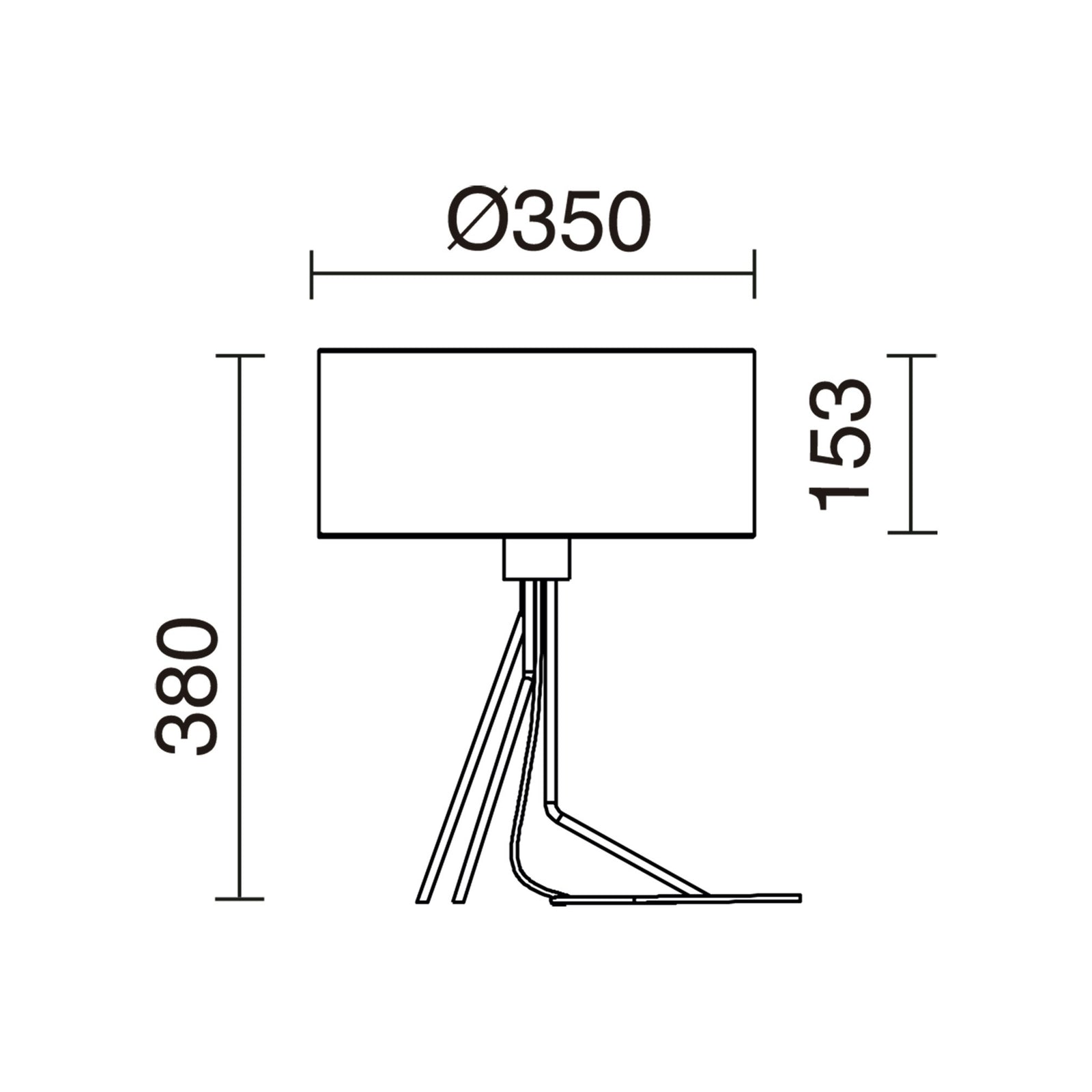 Exo Diagonal E27 stolní svítidlo bílé