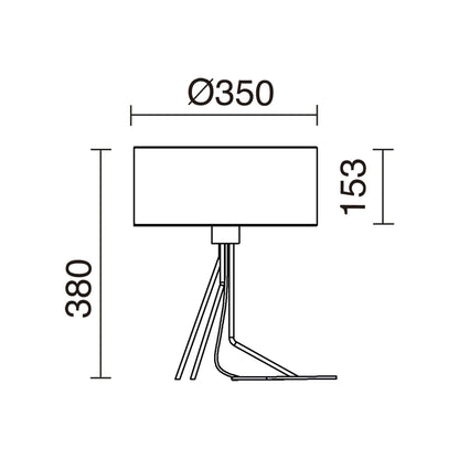 Exo Diagonal E27 stolní svítidlo měděné
