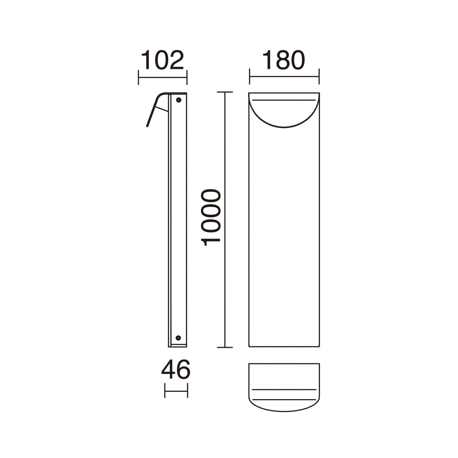 Cristher Dion LED sloupkové svítidlo Nero
