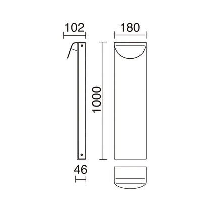 Cristher Dion LED sloupkové svítidlo Nero