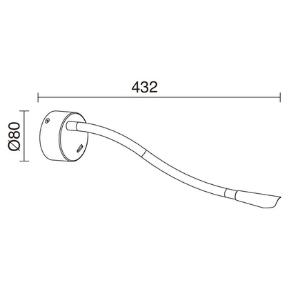 Exo Elfi Hood LED nástěnné svítidlo černé