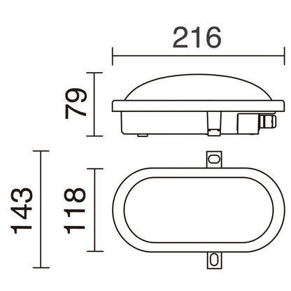 Dopo Far Oval LED přisazené svítidlo bílé