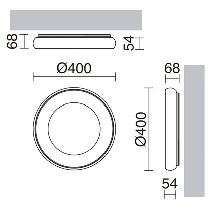 Exo Fred LED kruhové stropní svítidlo černé