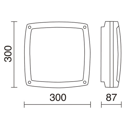 Dopo Kira square E27 přisazené svítidlo antracitové