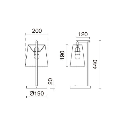 Exo Nemo T E27 stolní svítidlo bílé