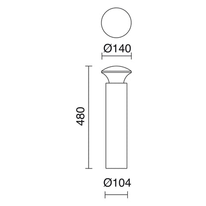 Cristher Push H480 LED sloupkové svítidlo bílé