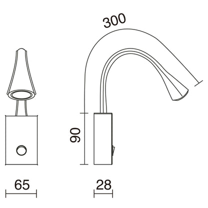 Exo Skin LED nástěnné svítidlo červené