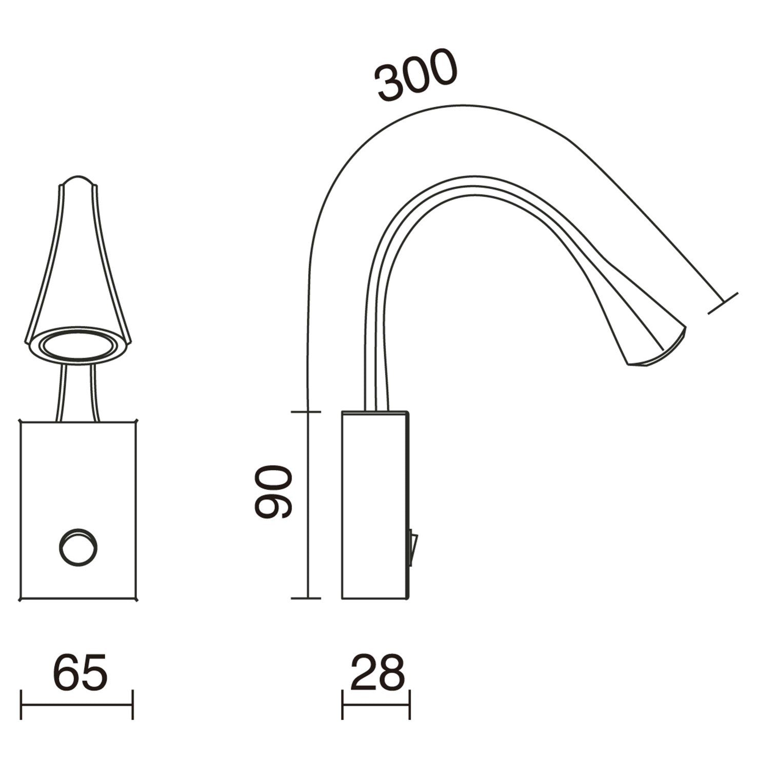 Exo Skin LED nástěnné svítidlo černé