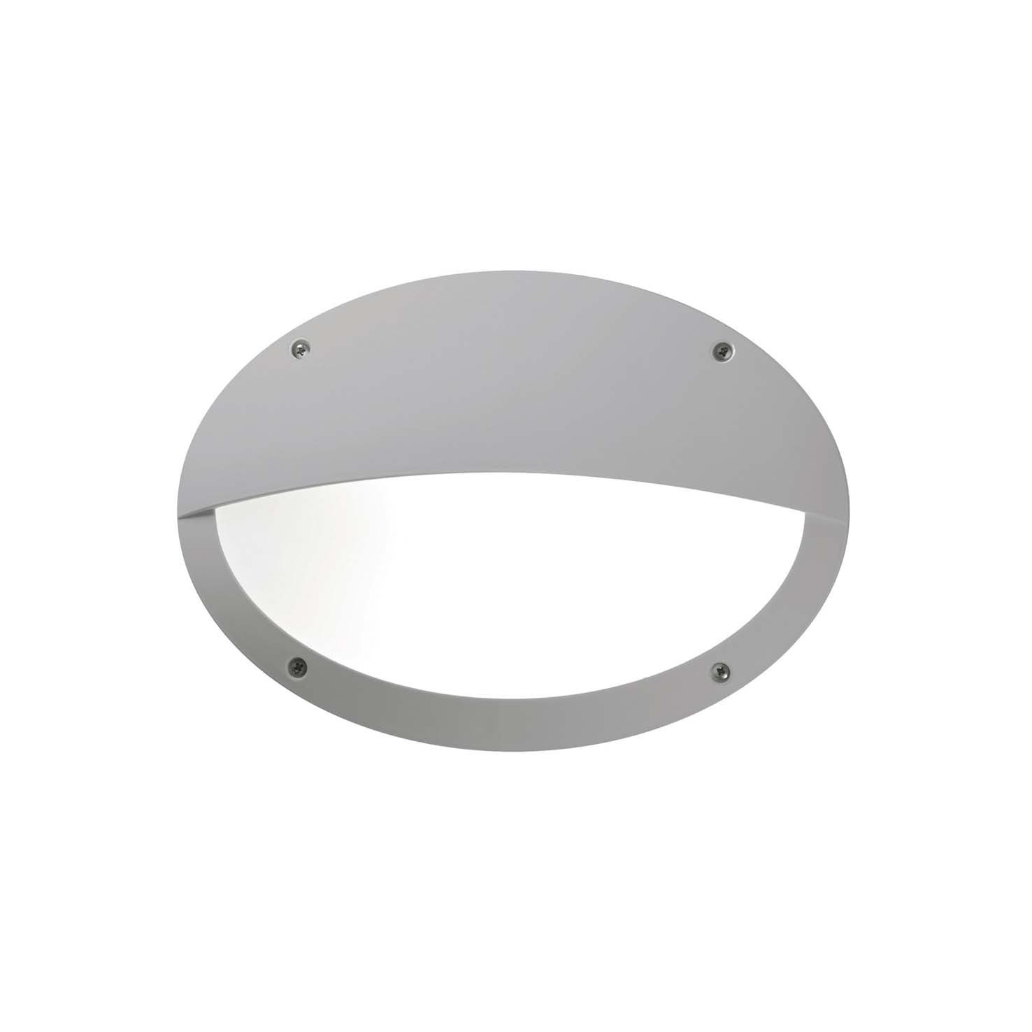 Dopo Teia oval hood E27 přisazené svítidlo šedé